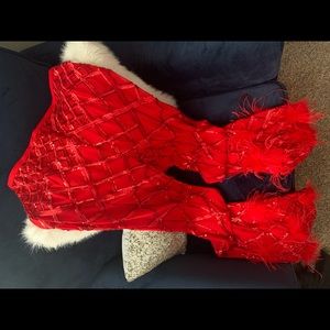 FASHION NOVA 2 PEICE, CUTE FOR THE HOLIDAYS SZ (L)